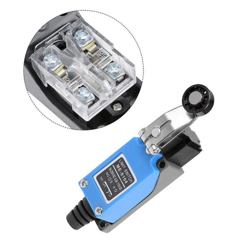 GUUZI 4pcs Adjustable ME-8104 Rotating Plastic NC-NO Momentary Roller Lever