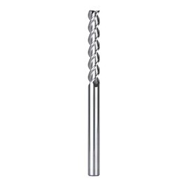 SpeTool 1/4 Shank Carbide End Mill For Aluminum Cut (3 Flutes, 3.5 inch long) Non-Ferrous Metal Upcut CNC Spiral Router Bit