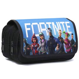 Doyomtoy Pencil Case Game Theme Pencil Case Video Game Stationery Pouch Double Zip Canvas Pencil Case Pens Case Pencil Case for School and Office Supplies, b, pencil case