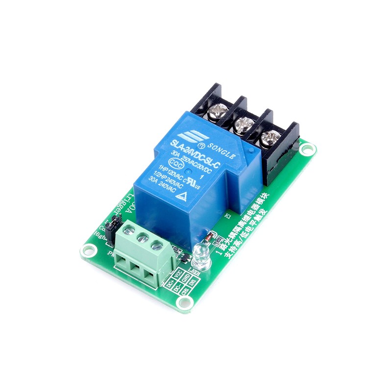 KNACRO 1-Channel DC 24V Relay Module High-Low Level Triggering Optocoupler