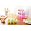Clear Egg Storage Container - Portable 6-Grid Egg Dispenser for