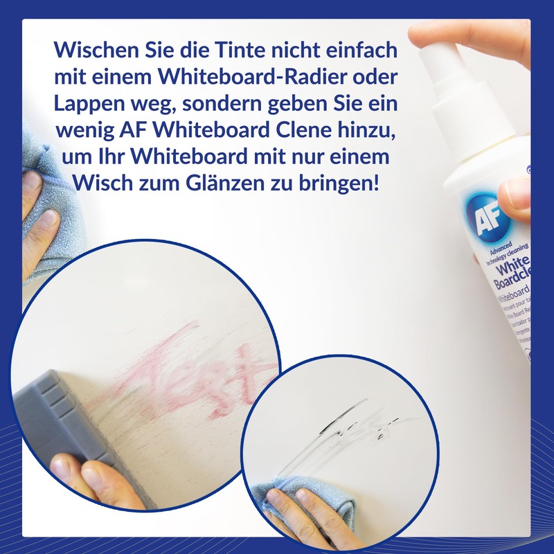 AF BCL250 Whiteboard-Reinigungslösung; Reinigt und entfernt Tinte von Whiteboard-Oberflächen; Pump-Sprühflasche;