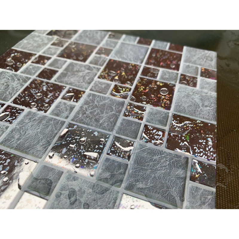 32 Glitter Silver Chrome Kitchen Bathroom Tile Stickers Transfers 15