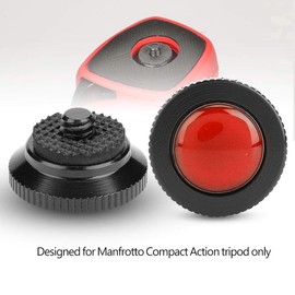 Topiky Quick Release Plate, Round Aluminium Alloy Quick Release Plate with 1/4 Inch Standard Screw, Specially Designed for Compact Action Tripod (Red)
