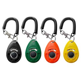 HoAoOo Pet Training Clicker with Wrist Strap - Dog Training Clickers 4 Color