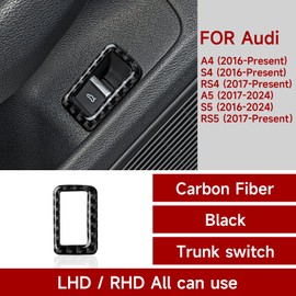 Car Boot Switch Vent Carbon Fibre Cover Sticker Trim Compatible with A4 (2016-2025)/S4(2016-2025)/RS4(2017-2025)/A5(2017-2024)/S5(2016-2025)/RS5(2017-2025) Interior Accessories