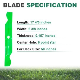 JSXDNWYJ 742-04056 942-04056 942-04053C Mower Blades, Compatible with 50" MTD Cub Cad et RZT50 LT1050 LTX1050 LTX1050KW LGT1050 RZT-L50 RZT-S50 RZT22 RZT50 i1050 (3 Pack)