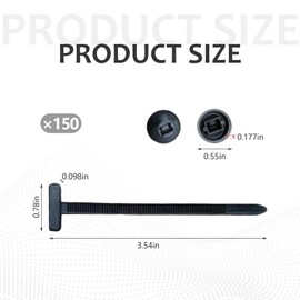 Cable Tie Buckle 150 PCS Multipurpose Nylon Universal Cable Tie Buckle Heavy Duty Self-Locking Sunlight Resistant Nylon Cables Ties Buckles Zip Ties Holder for Trunks and Engine Guards & Daily Repair