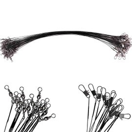 10 LURE WIRE TRACES spinning pike fishing swivel