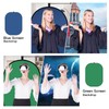 Godox 39x59”/100x150cm Chromakey Green Blue Screen Backdrop, 7-in-1 Portable Collapsible