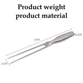 Yuiturt Stainless Steel Carving Fork and Oil Brush Set, Meat Fork for BBQ, Turkey, Roast Serving, High Temp Resistant, Non-Stick, Dinner Party Accessories