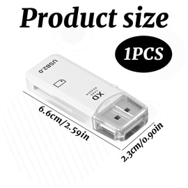 USB 2.0 XD Card Reader,USB XD Picture Card Reader,Memory Card Reader，Compact Flash Card Reader,XD Picture Card Reader for Fuji Olympus Cameras Memory to 480MBs,for Windows Mac OS Linux