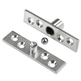 2 Pcs 360° Door Pivot Hinge,Stainless Steel Rotation Hidden Door Centre Shaft Pivot Hinges 100x24mm (L100mm)