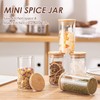 Claplante 10oz Glass Storage Jars with Bamboo Airtight Lids, Set