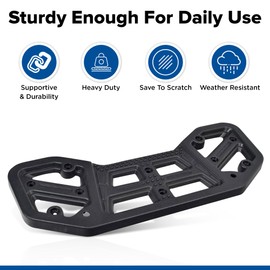 AlveyTech Cargo Rack Plastic Cover for The Coleman AT125-EX ATV - Black Replaceable Scratch-Free Protective Truck Topper Racks, ATV Rack Accessories Cargo Cover, Quad Bike, Dirt Bikes