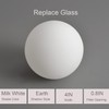 Lighting Replacement Glass Lampshade 4 Inch Milky White Glass Dome