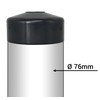 SKIR'CO (2 pcs) Fence Post Caps, Round 76 mm Grey