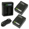 Wasabi Power Battery (2-Pack) and Dual Charger for GoPro Hero3,