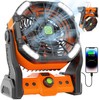 Camping Fan with LED Lantern, Portable Fan Rechargeable Battery Powered