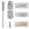 sourcing map 10pcs #0 Phillips Screwdriver Bit PH0 1/4" Hex