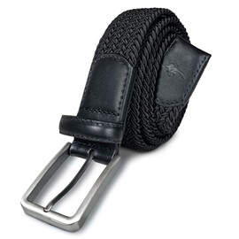 MAD GOLFER Old Faithful Solid Color Stretch Belt (Black, 38)