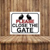Shawprint PLEASE CLOSE THE GATE METAL SIGN RABBIT THEME 200MM