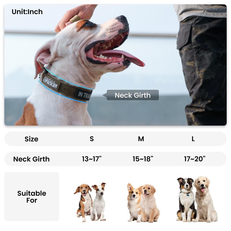 EXCELLENT ELITE SPANKER - Collar militar para perro de nailon