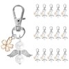 Foshird 16 Pezzi Portachiavi Angelo Custode Portachiavi Fiore Portafortuna Regalo