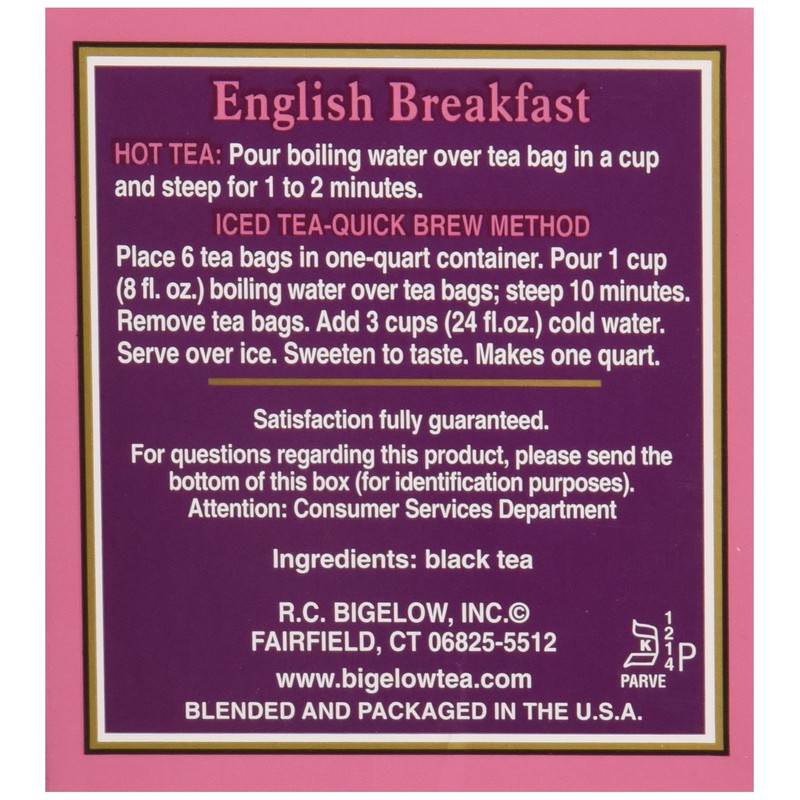 Bigelow Tea English Breakfast Tea, 20 ct