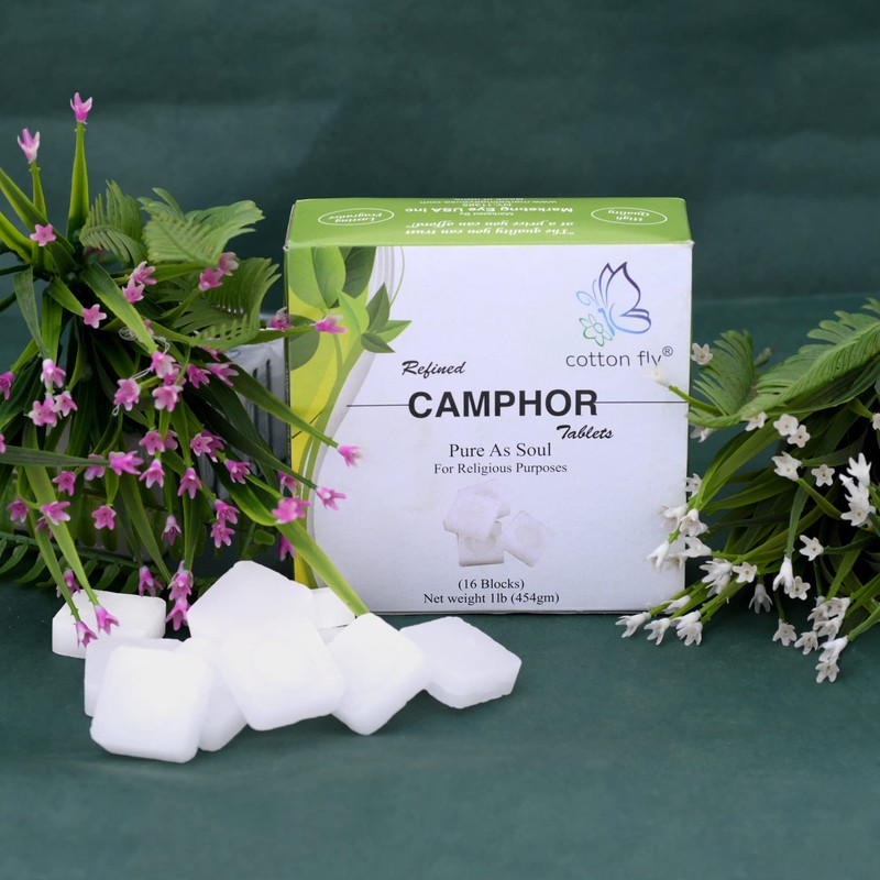 Cotton Fly Refined Camphor Blocks 16 Blocks (64 Tablets) –