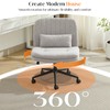 Criss Cross Chair with Wheels, Comfy Armless Cross Legged Office