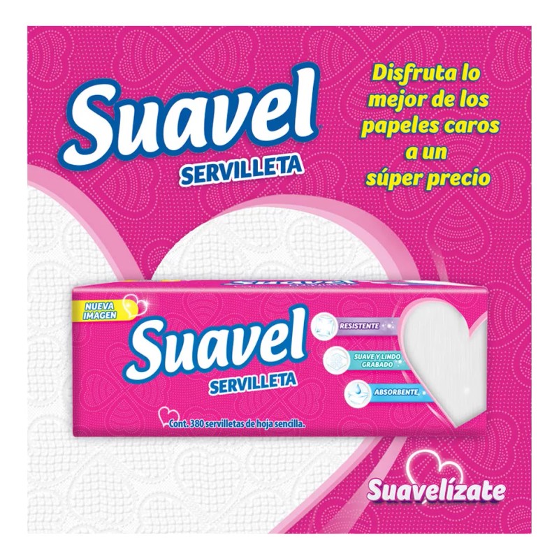 Suavel servilletas oja sencilla 380 piezas