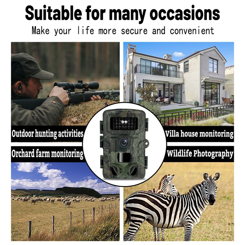 Sports Camera 36MP 2.0in LCD IP66 Water Resistant Outdoor Camera