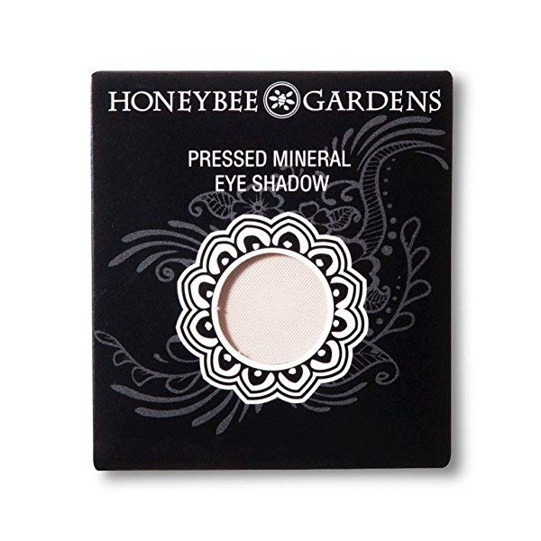 Honeybee Gardens Pressed Powder Eye Shadow Single Refill, Nirvana, Matte White, Long-Wearing, Creaseproof Mineral Color With Botanicals, 1.2g