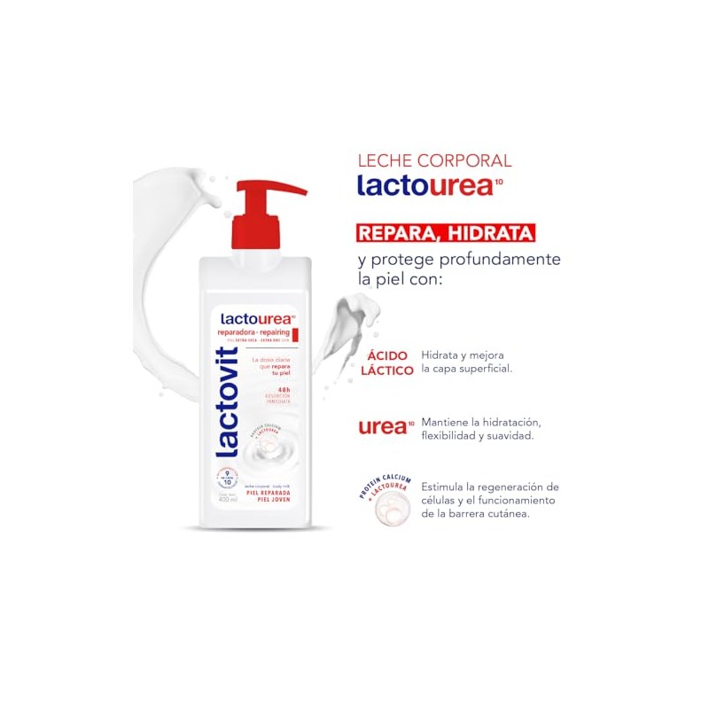 Lactovit - Crema Corporal Lactourea - Hidratante y Reparadora -