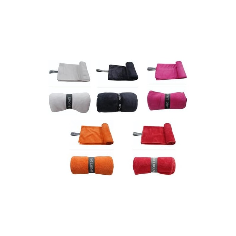 Genérico Romana Ezport Kit 5 Toallas Deportivas, Multicolor, Microfibra, 30x30cm