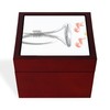 CafePress Mellphone Sketch Memory Keepsake Jewelry Box, 5"x5"x3.75"