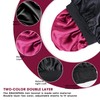 Silk Bonnet for Sleeping Double Layer Satin Bonnet Adjustable Bonnets