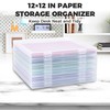 Scrapbook Paper Storage, 6 Pack Stackable Plastic File Storage Box