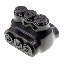 Ilsco PBTD-3-1/0 Insul AL MECH (3) 1/0-14 DUALT UL CSA, Silver