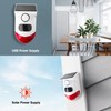 Yasorn Smart Solar Strobe Light, WiFi Solar Alarm Light Motion