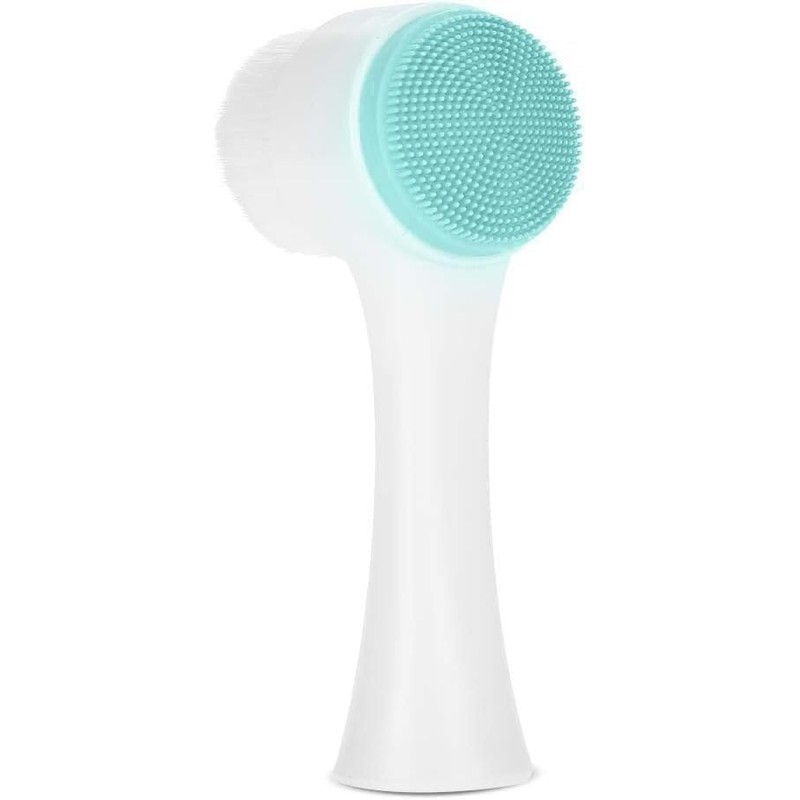 Cepillo de Limpieza Facial Doble Cara con Cerdas Suaves y