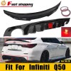 WENQI Glossy Black Rear Bumper Diffuser & Rear Spoiler Fit