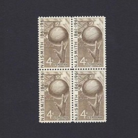 Professor James Naismith - Basketball Vintage Mint Set of 4 Stamps 63 Years Old!