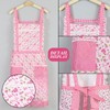 CQQNIU 2 Pieces Floral Aprons, Waterproof Aprons, Kitchen Aprons, Gardening