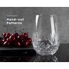 SHOSHIN - Hand Cut Stemless Wine Glass Set of 4,