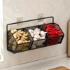 XGVIEGZ Hanging Wire Fruit Basket with Adhesive Hooks, Hanging Fruit