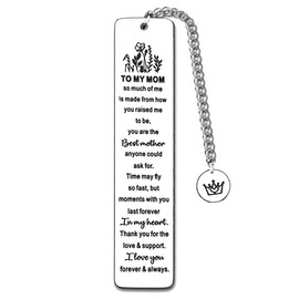 Mom Gift Bookmark from Daughter Son to My Mom Gifts So Much of Me is Made from How You Book Marks for Mom Mother Christmas Birthday Gifts for Book Lover Mom Mama Reading Gifts