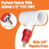 10Pcs Chicken Water Nipples, Chicken Nipple+Tee Waterer Kit, Automatic Poulrty