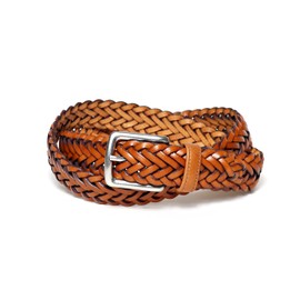 KIETH KE21266-34 Men's Camel Mesh Belt, Leather, Reliable Quality, Created by 50 Years of History and Craftsmanship, Made in Japan, Camel